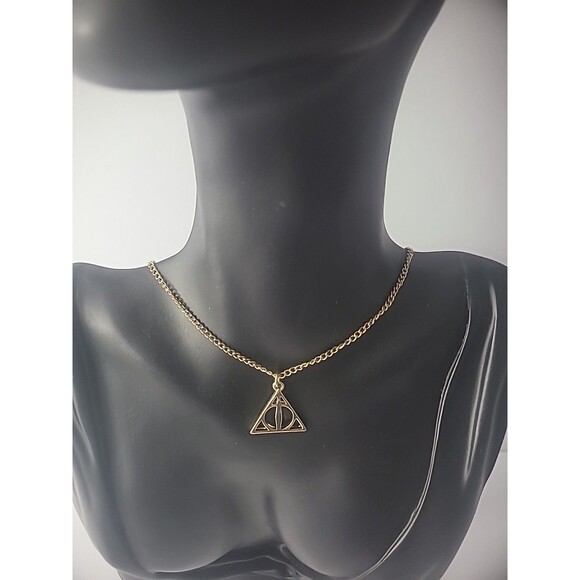 Vintage Harry Potter Deathly Hallows Necklace Pendant Jewelry Costume - Picture 5 of 11